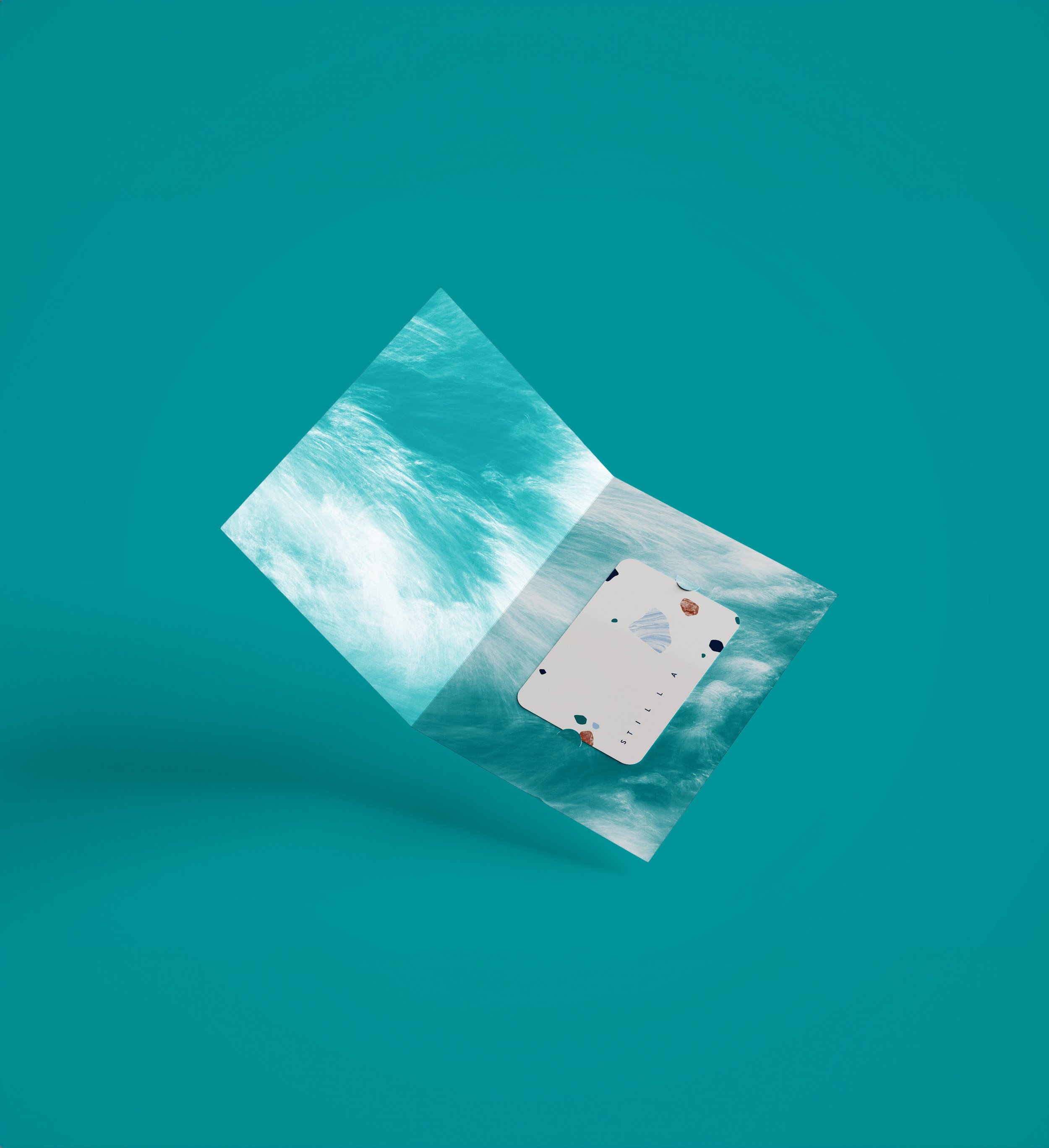 Card holder in teal