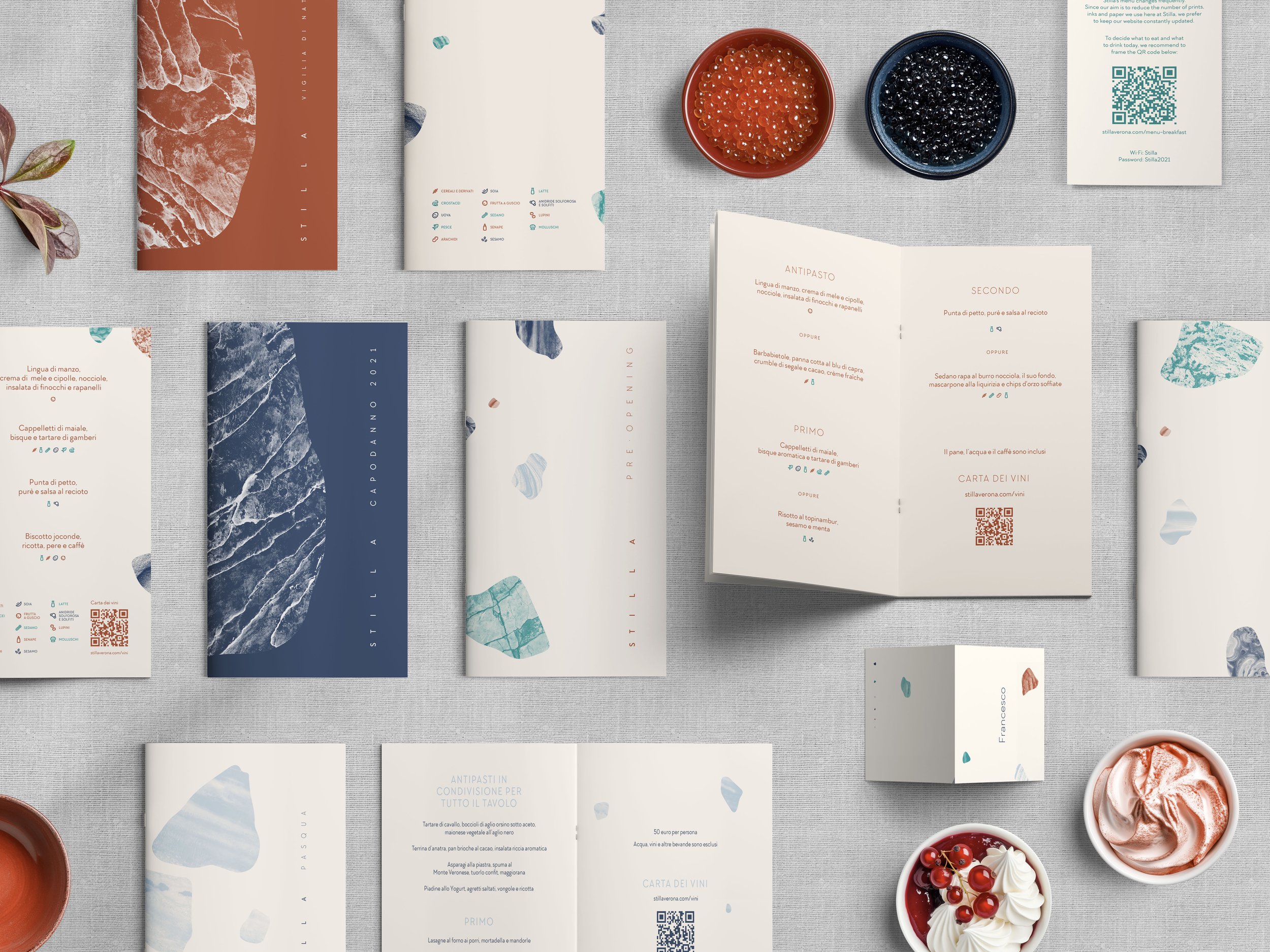 Brand collateral flatlay